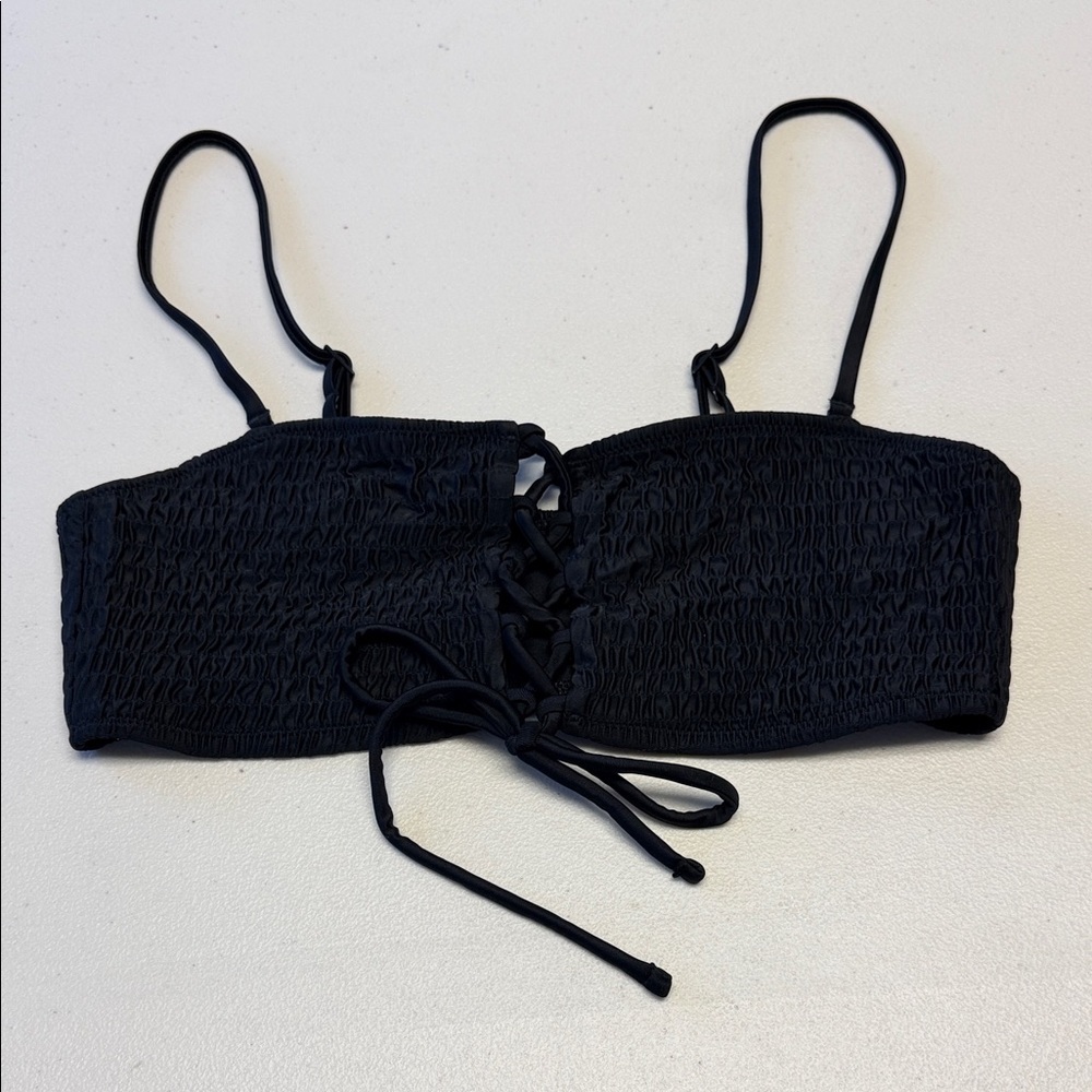 NWOT Aerie Front Lace Up Bikini Top